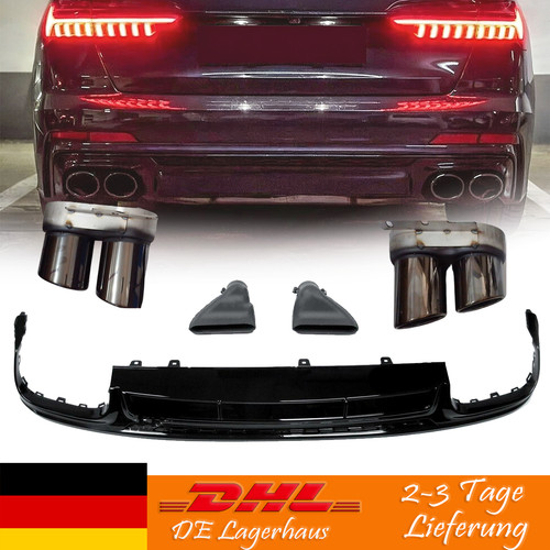 Schwarz glanz heckdiffusor - schwarz,