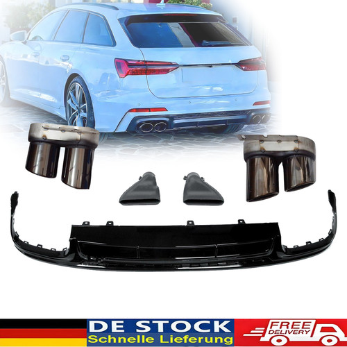Schwarz glanz heckdiffusor - schwarz,
